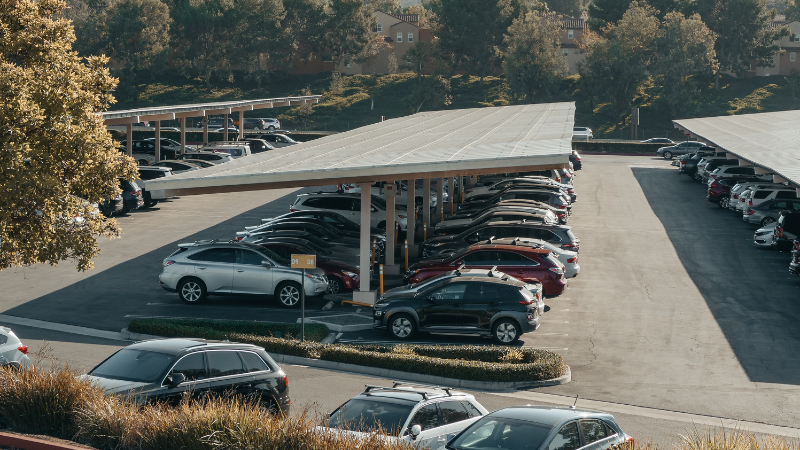 carpark filled with vehicles